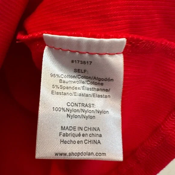 Anthropologie DOLAN Left Coast Tulle Sleeve Tank Top Blouse Red Chic Size XL - Picture 9 of 11